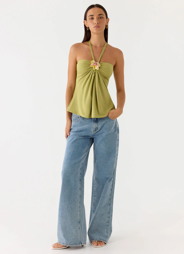 Jeans in Denim Aesha a Vita Bassa - Denim Chiaro