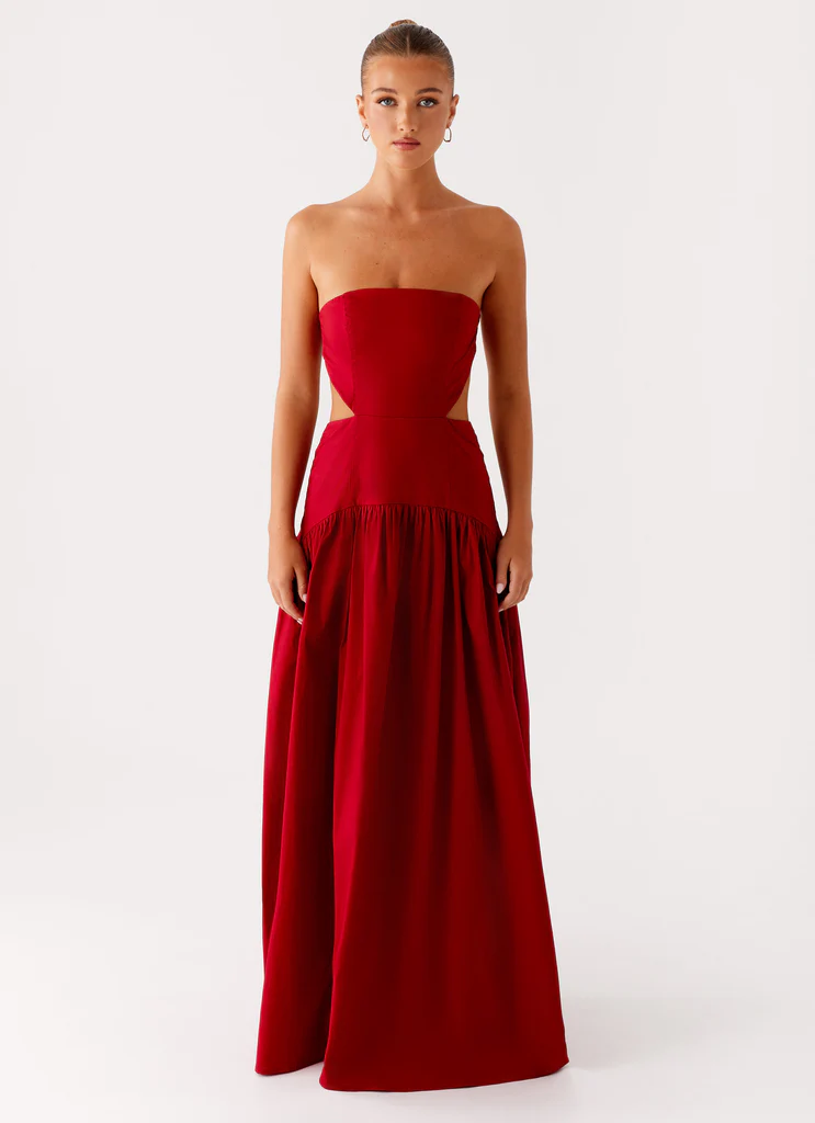 Aamari Maxi Dress - Rosso