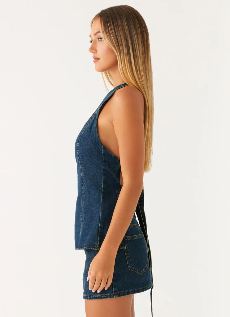 Top in Denim Maysa - Denim Lavato