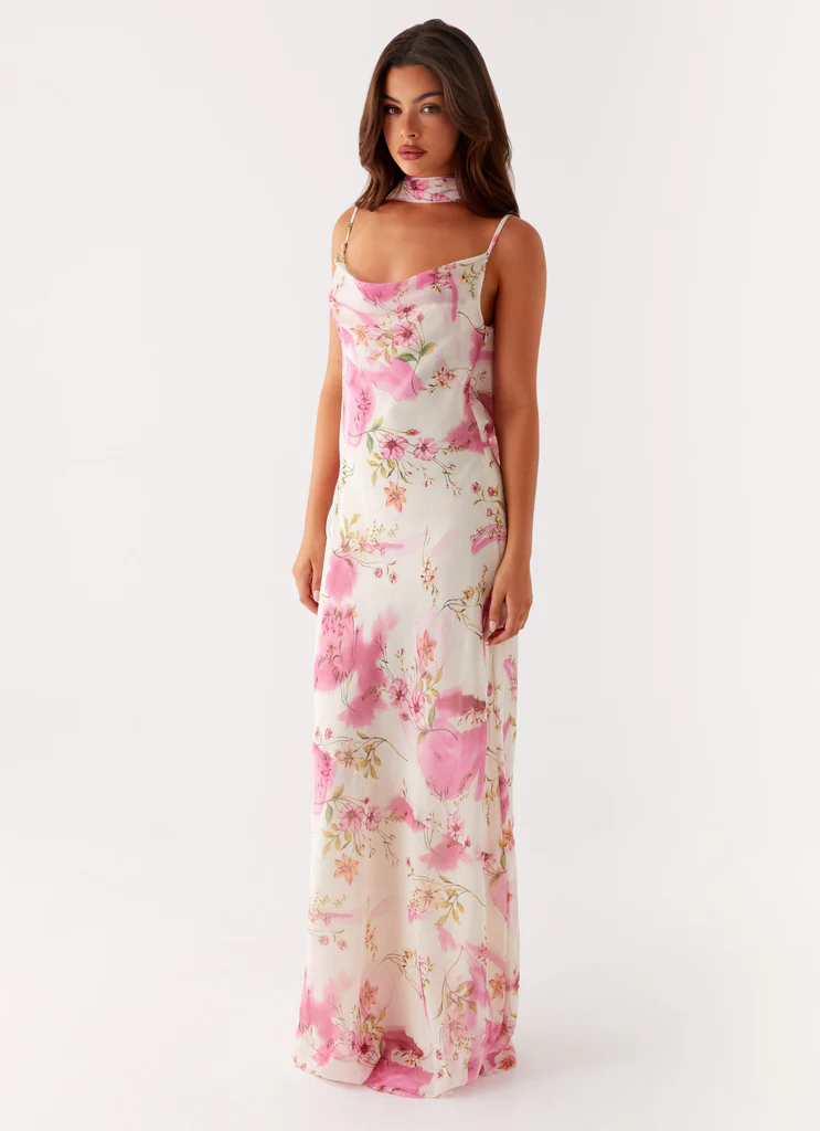 Abito Maxi Spencer - Stampa Fiorata Avorio