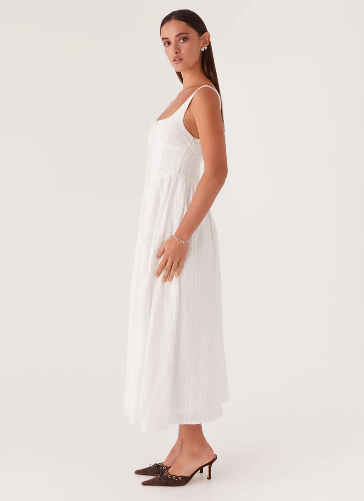 Pascuelle Midi Dress - Bianco