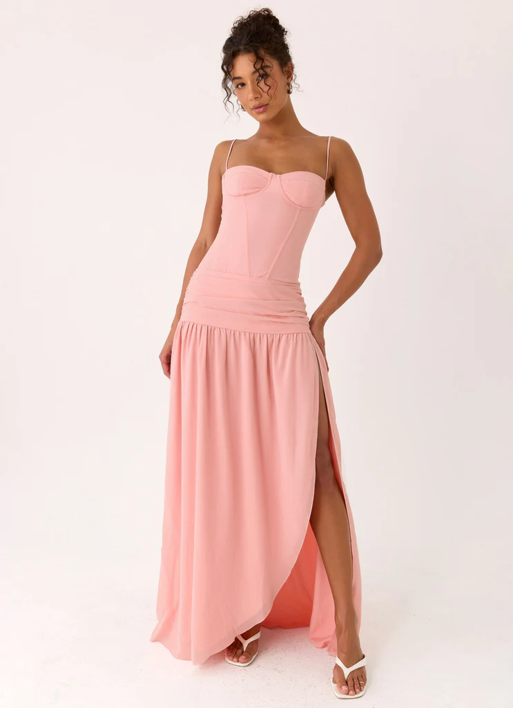 Abito Maxi Bustier Clemence - Corallo