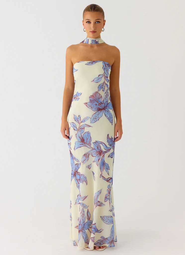 Abito Maxi Under The Pagoda - Fiore Viola
