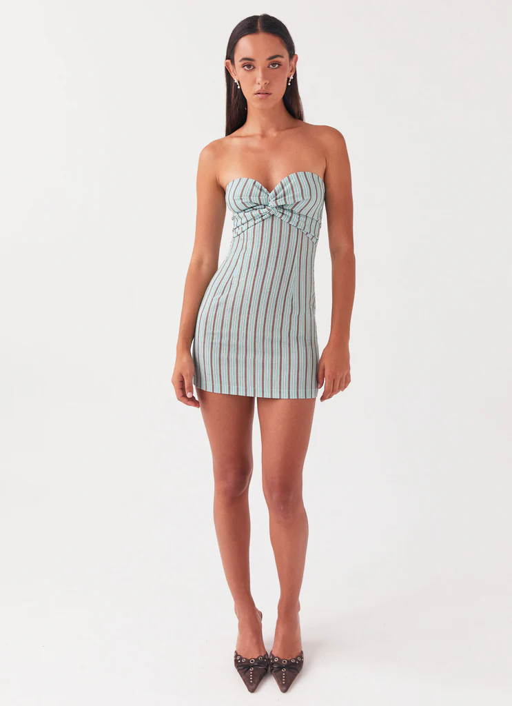 Vestito Mini in Lino Noline - Strisce Costiere