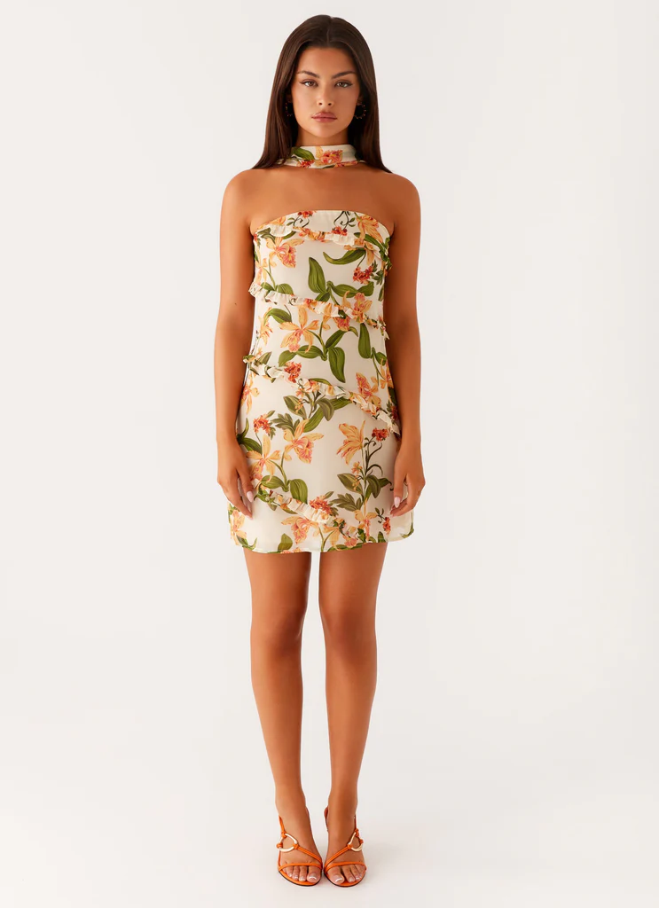 Edwina Vestito Mini Senza Spalline – Stampa Floreale Edwina Vestito Mini Senza Spalline - Stampa Floreale