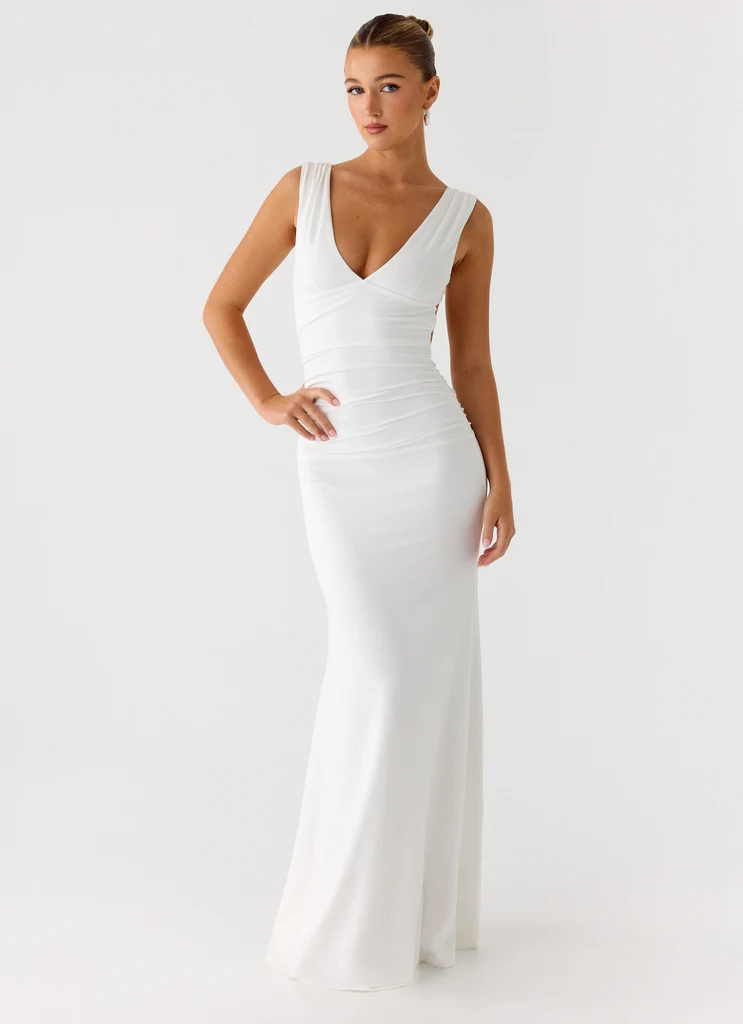 Abito Maxi Cherry Sky - Bianco