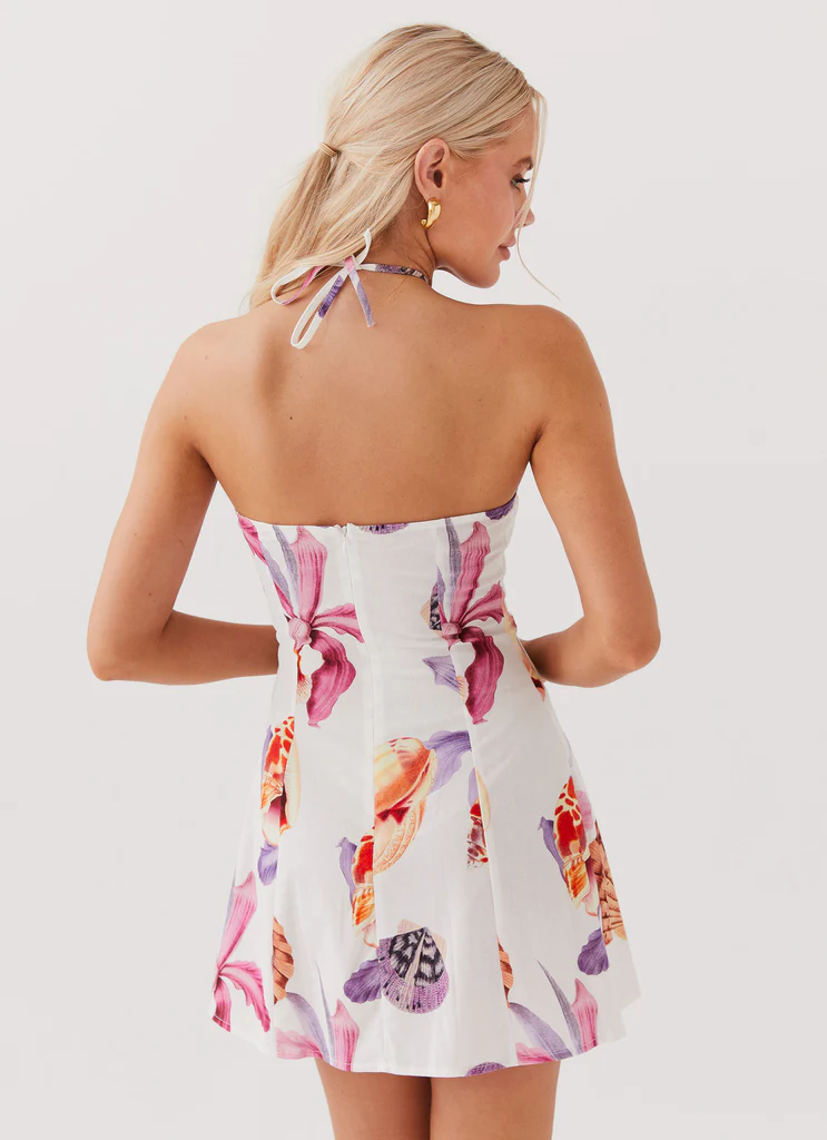Vestito Mini in Lino Hamptons Haven - Bouquet di Spiaggia