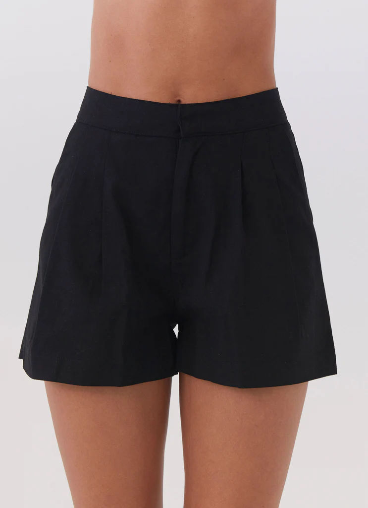 Pantaloncini in Lino Born For Bordeaux - Nero
