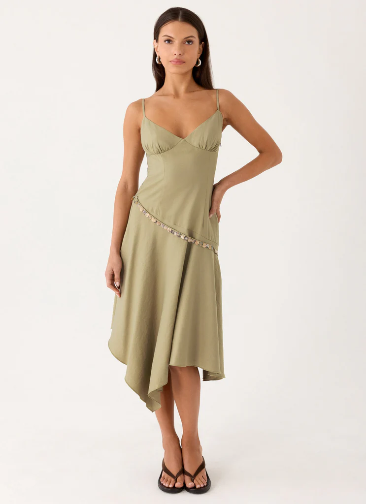 Abito Midi Lazure - Olive Pallido