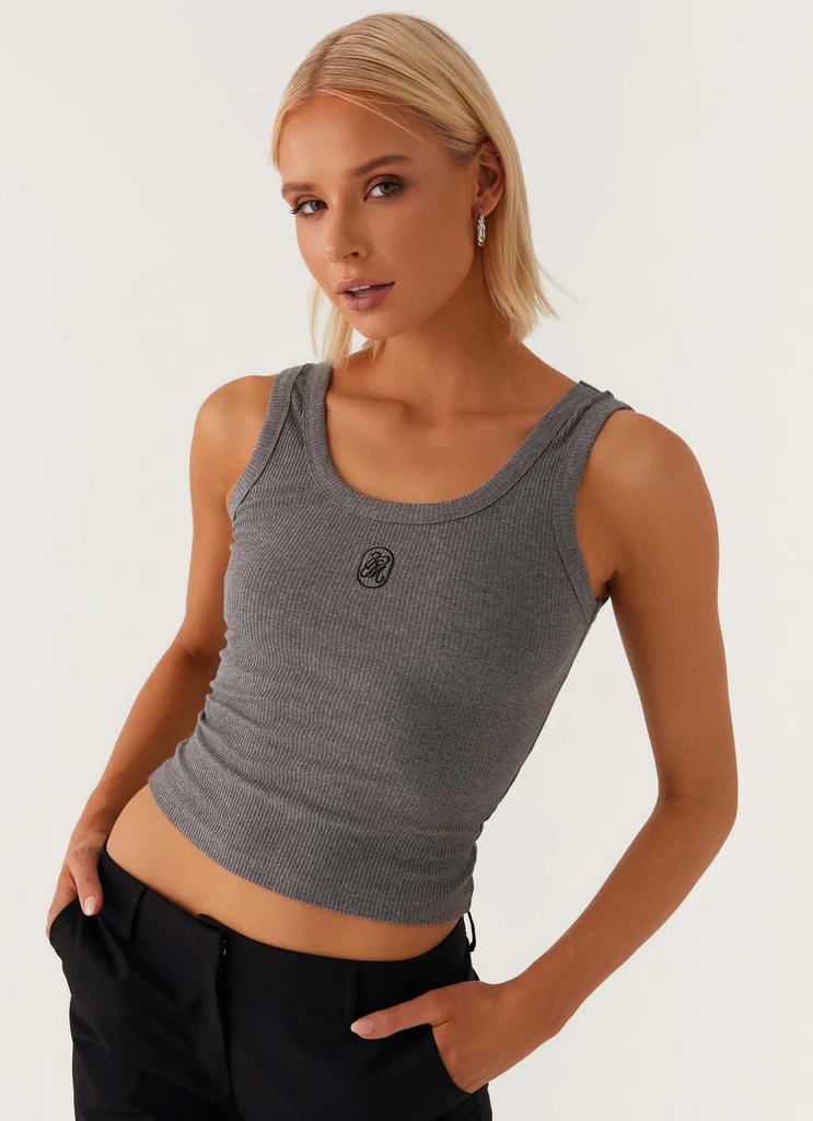 Top Tank Firmato - Grigio Scuro Melange