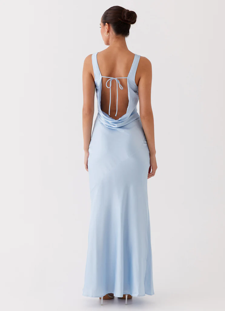Abito Maxi in Seta Be Mine - Blu