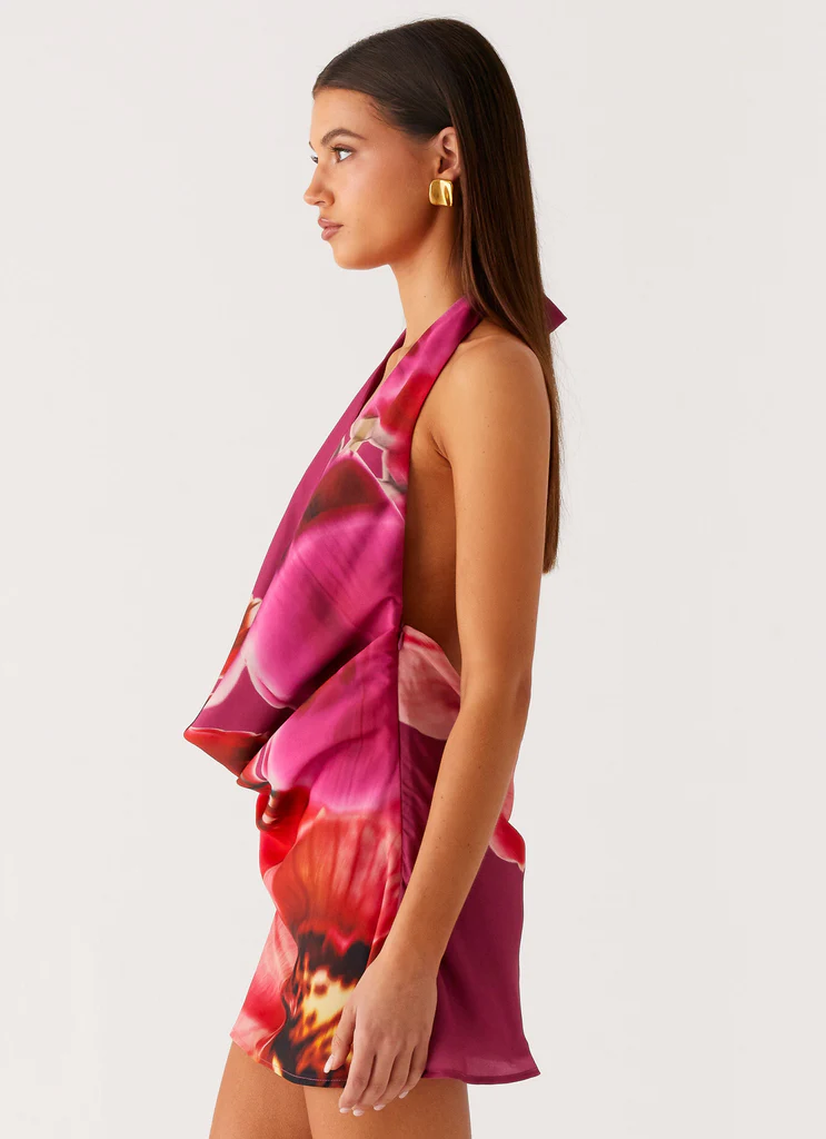 Vestito Mini Cowl Varindra - Violetta Bloom
