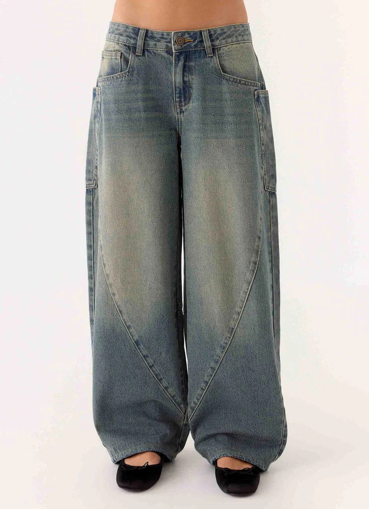 Jeans in Denim a Vita Bassa Joseph - Lavaggio Vintage Blu