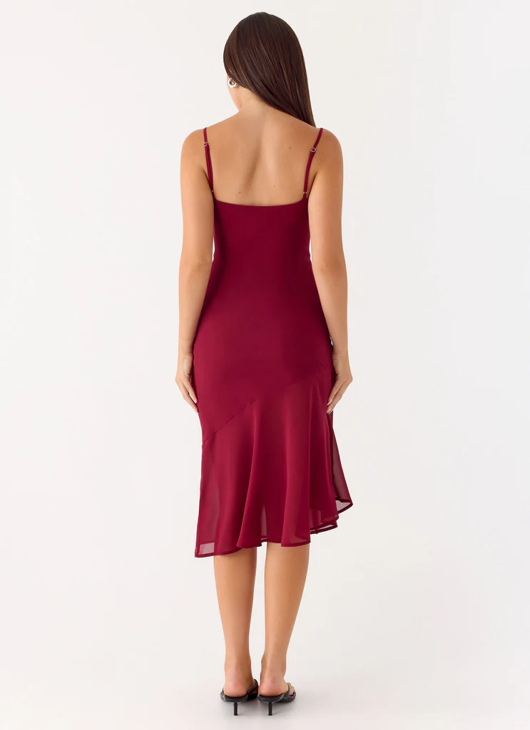 Vestito Midi Anne - Rosso Scuro