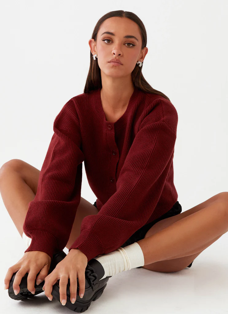 Cardigan Daphne in Maglia - Marrone