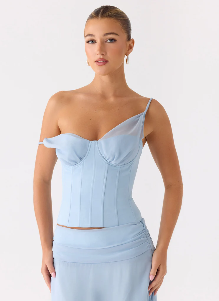Top Corpetto Natalya - Azzurro Chiaro