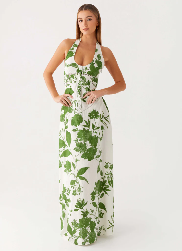 Abito Maxi in Cotone Ember Valley - Fioritura Verda