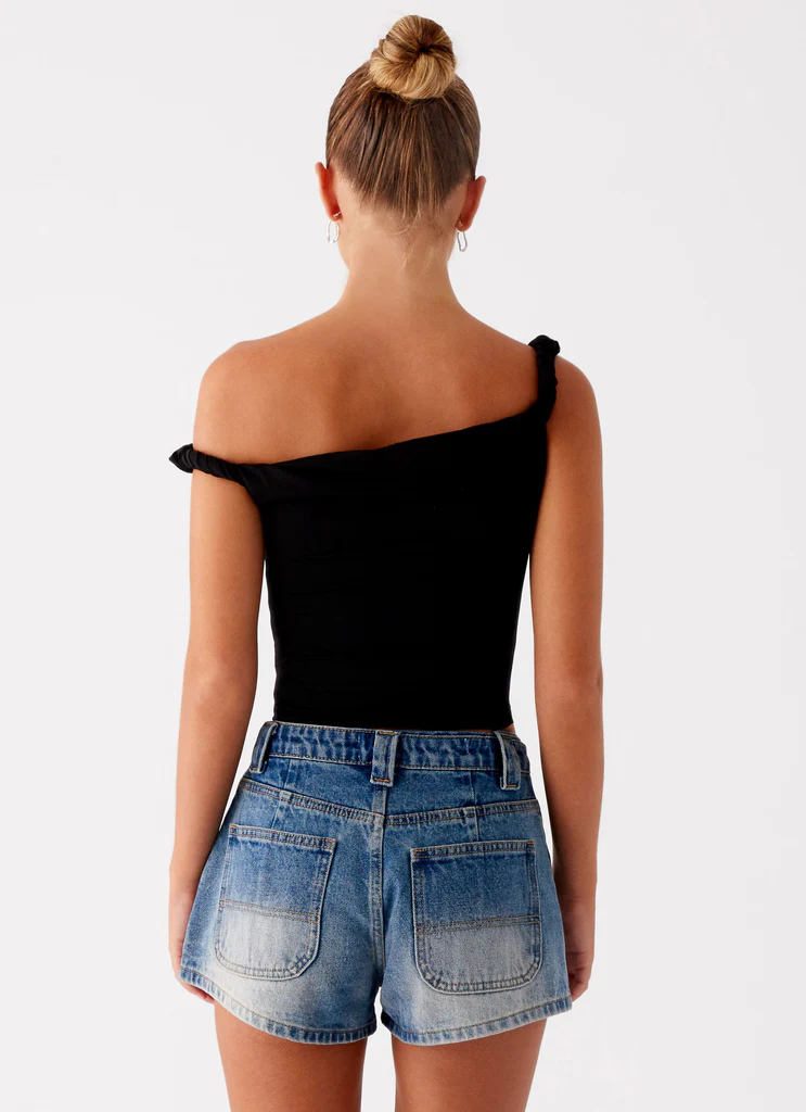 Shorts in Denim Frida - Blu Lavaggio Vintage