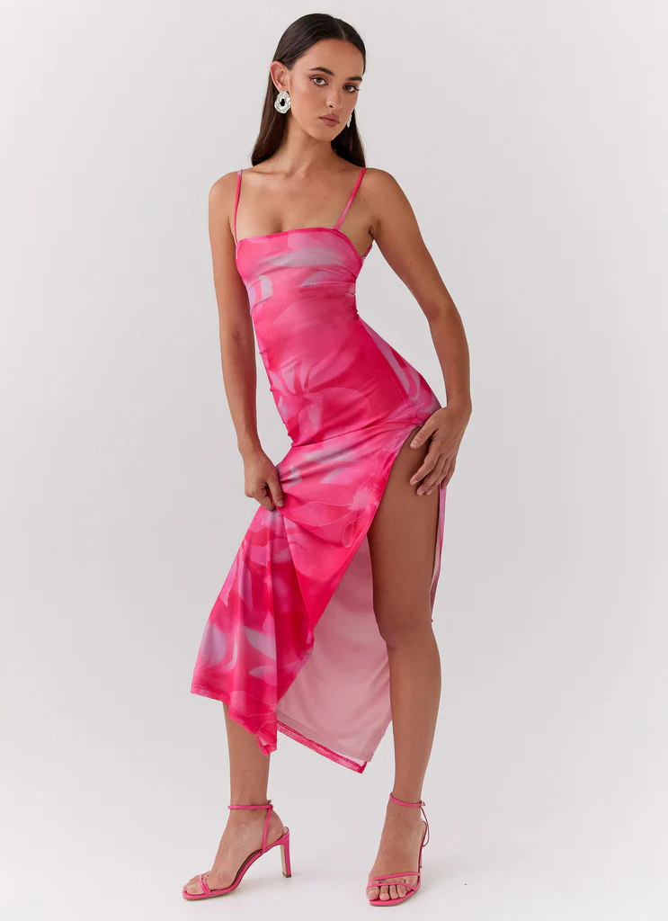 Vestito Maxi Life In Pink - Bloom Astratto