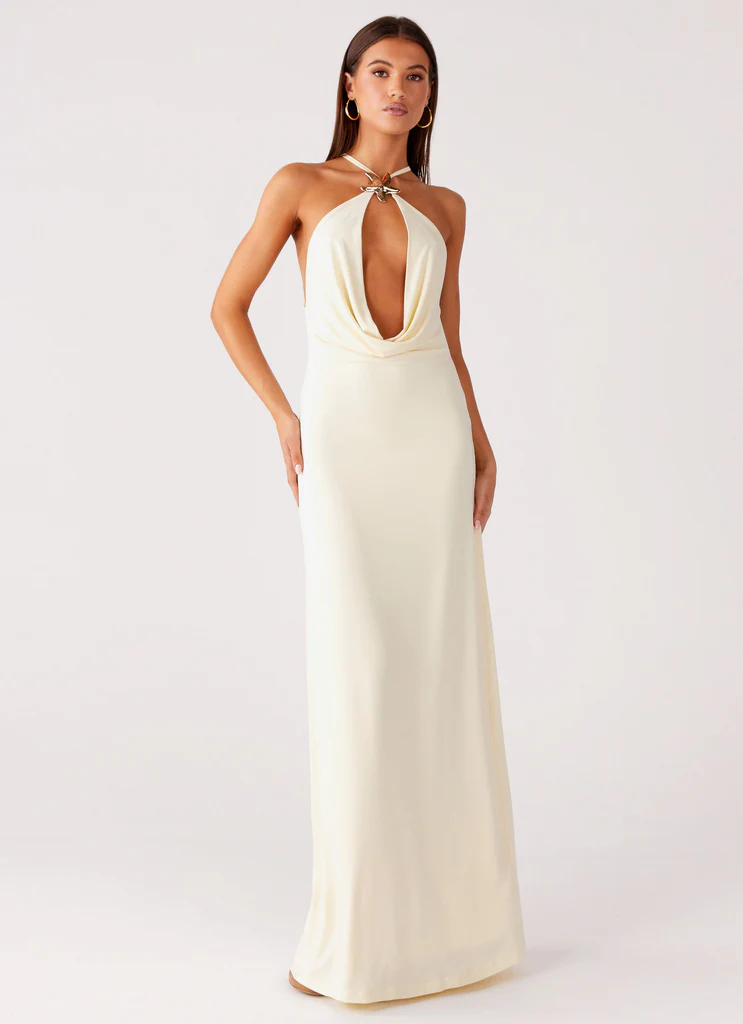Mistlight Cowl Maxi Dress - Giallo