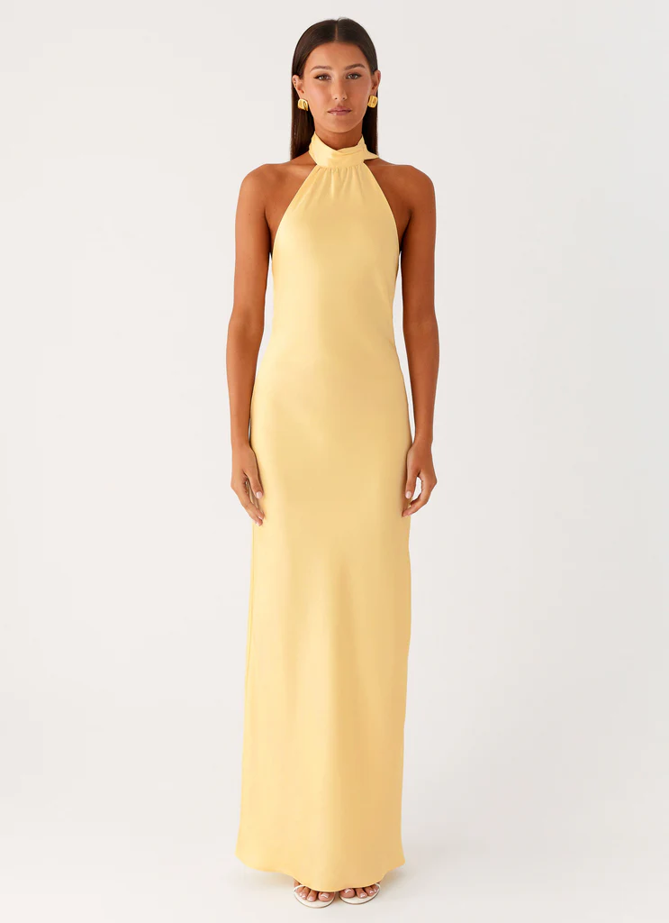 Keena Scarf Maxi Dress - Limone