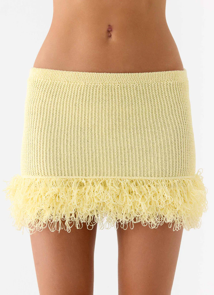 Elyssa Mini Vestito a Maglia - Limone