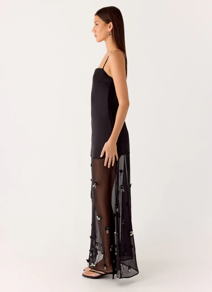 Abito Maxi Decorato Jesiah - Nero