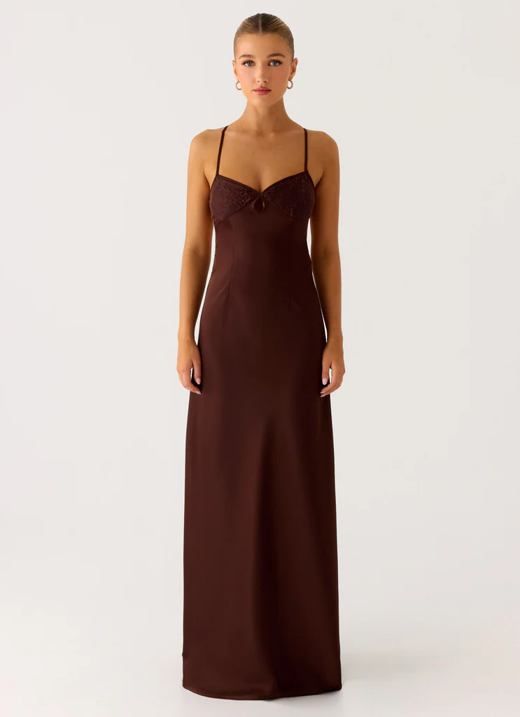 Vestito Maxi Joanie – Cioccolato Vestito Maxi Joanie - Cioccolato