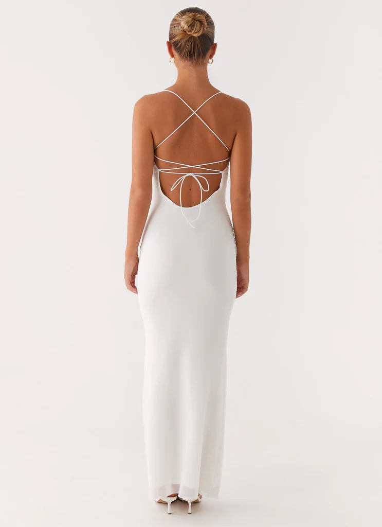 Paxton Beaded Maxi Dress – Bianco Paxton Beaded Maxi Dress - Bianco