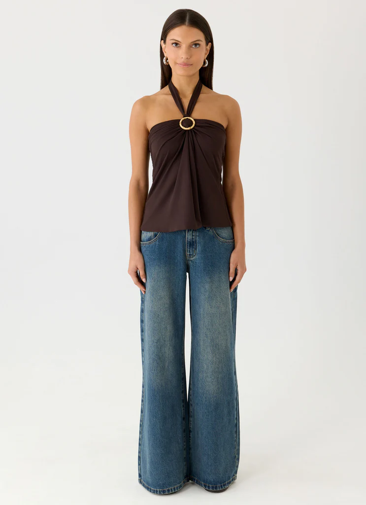 Top Lorenza Halter - Cioccolato Torte
