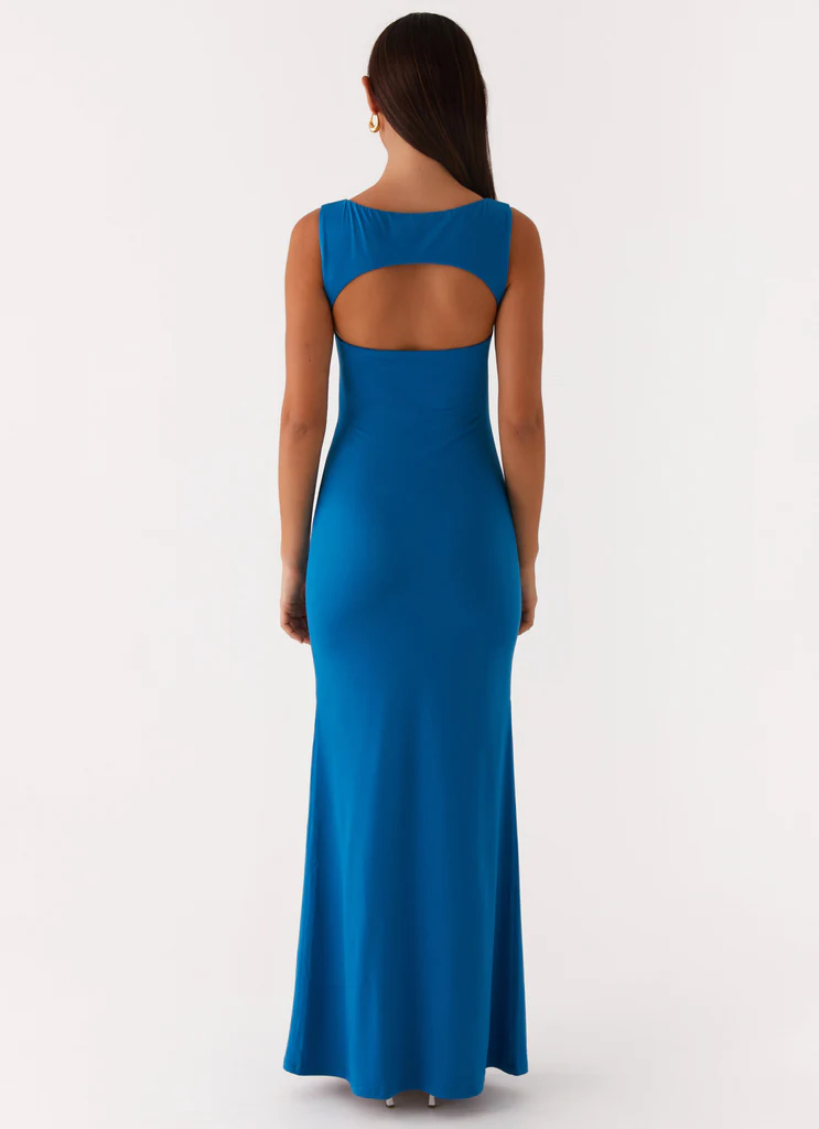 Abito Maxi con Aperture Lagoon - Blu Reale