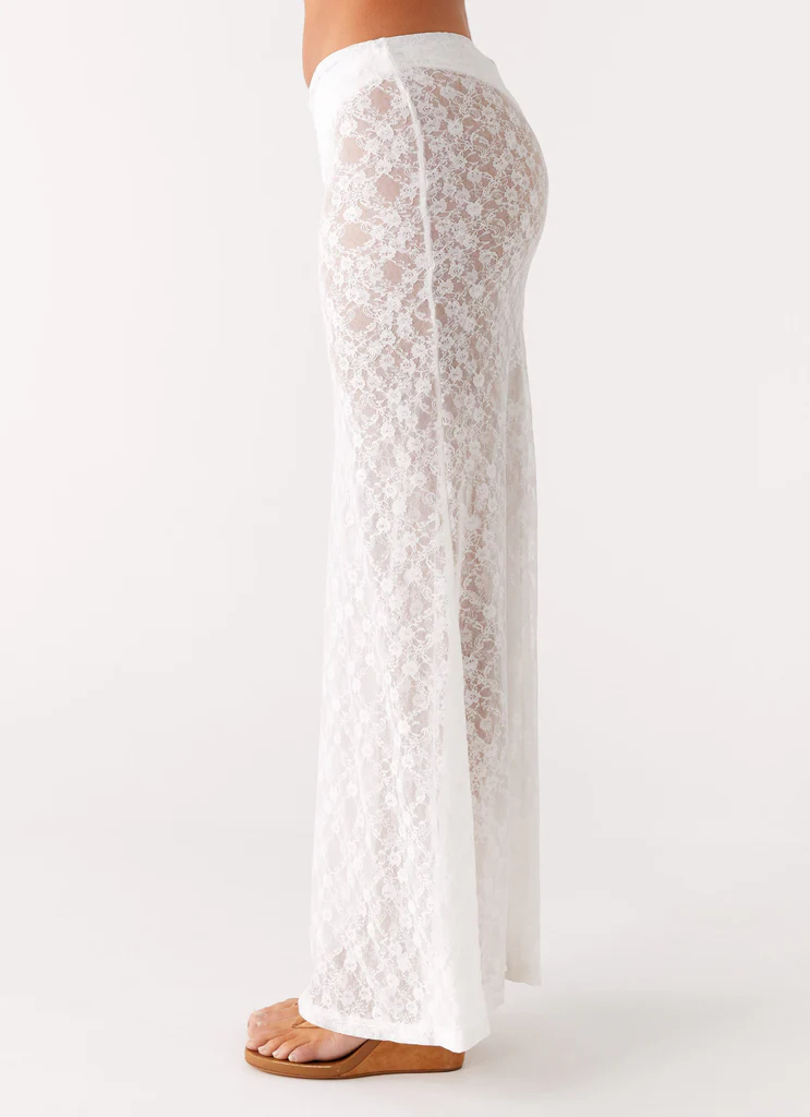 Gonna Maxi in Pizzo Jaz - Bianco