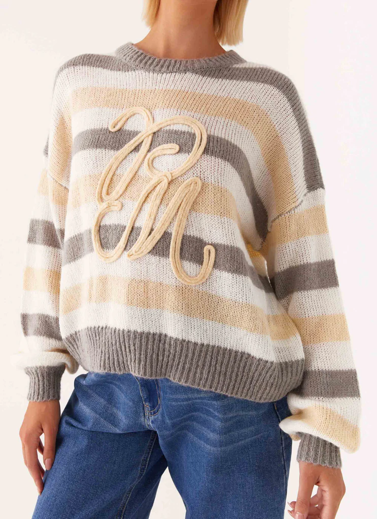 Maglione Oversized con Stampa del Personaggio Principale