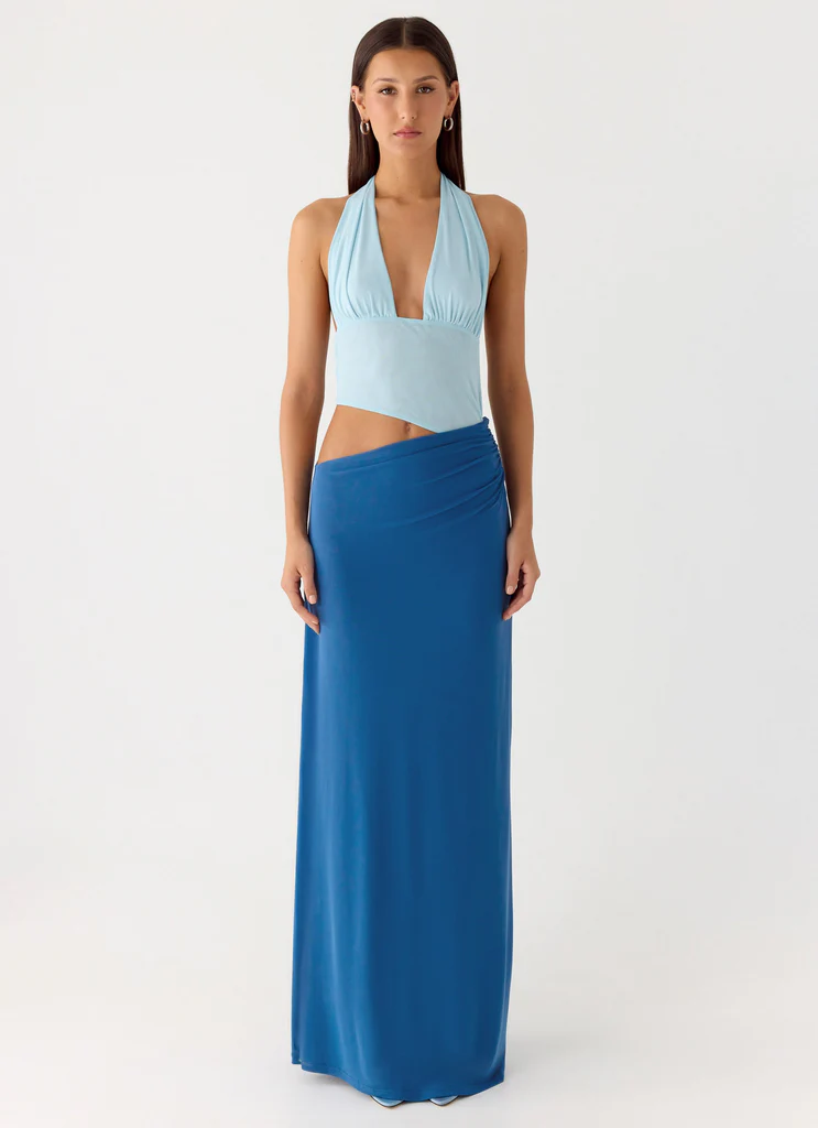 Saresther Abito Maxi con Spalline - Blu