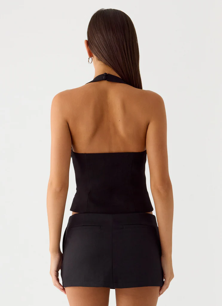 Top Mirna con Spalline - Nero