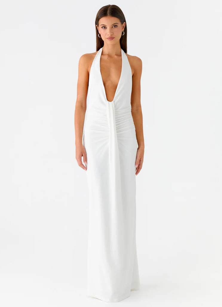 Abito Maxi a Spalline Crociate Cheyenne - Avorio