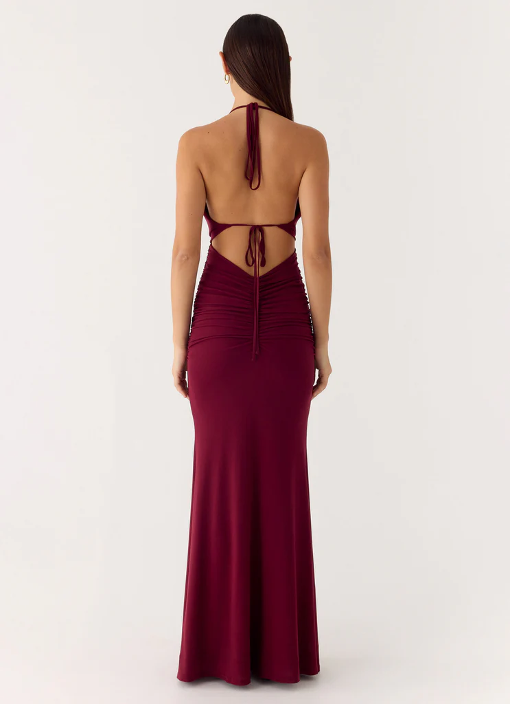 Abito Maxi Eyes Closed - Cherry Scuro