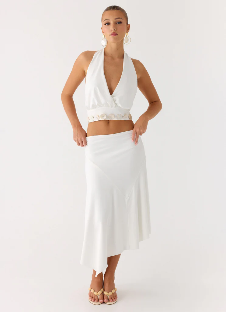 Ignite It Midi Skirt - Bianco