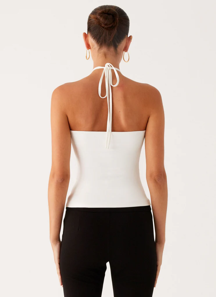 Top a spalline Good Thing - Bianco