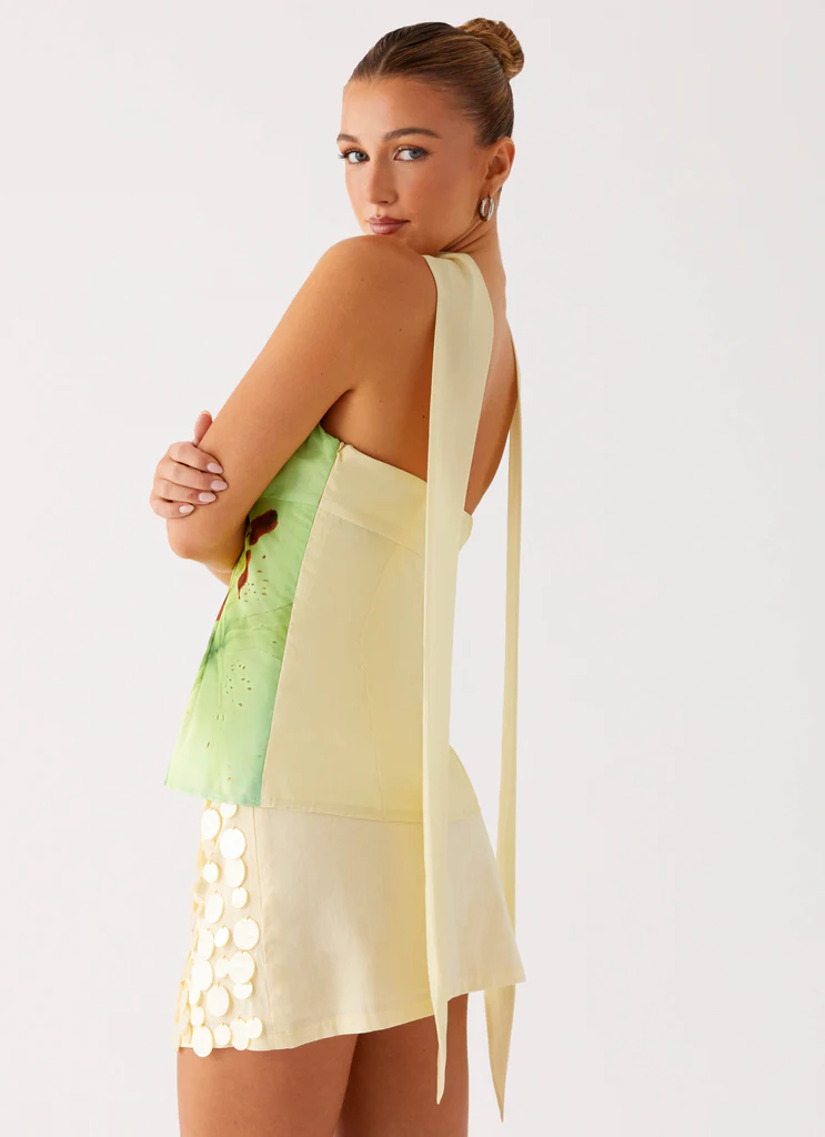 Blaise Scarf Top - Fiori Gialli