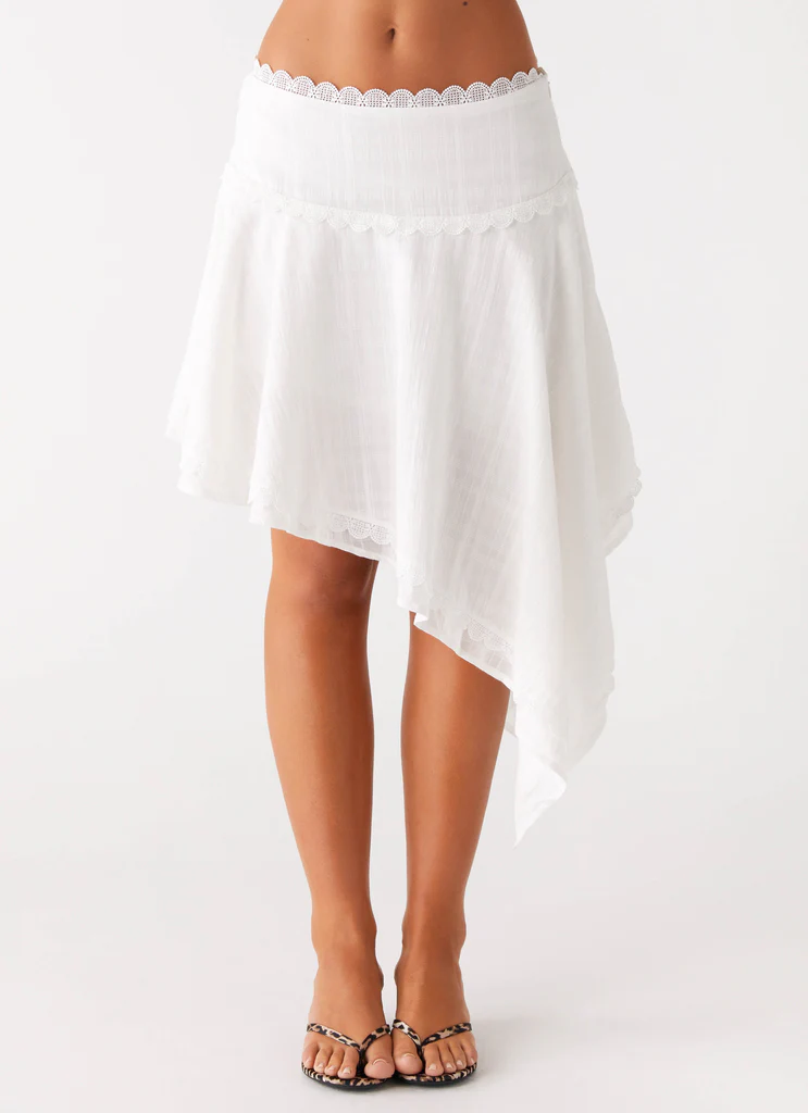 Skirt Midi Clearwater Mist - Bianco