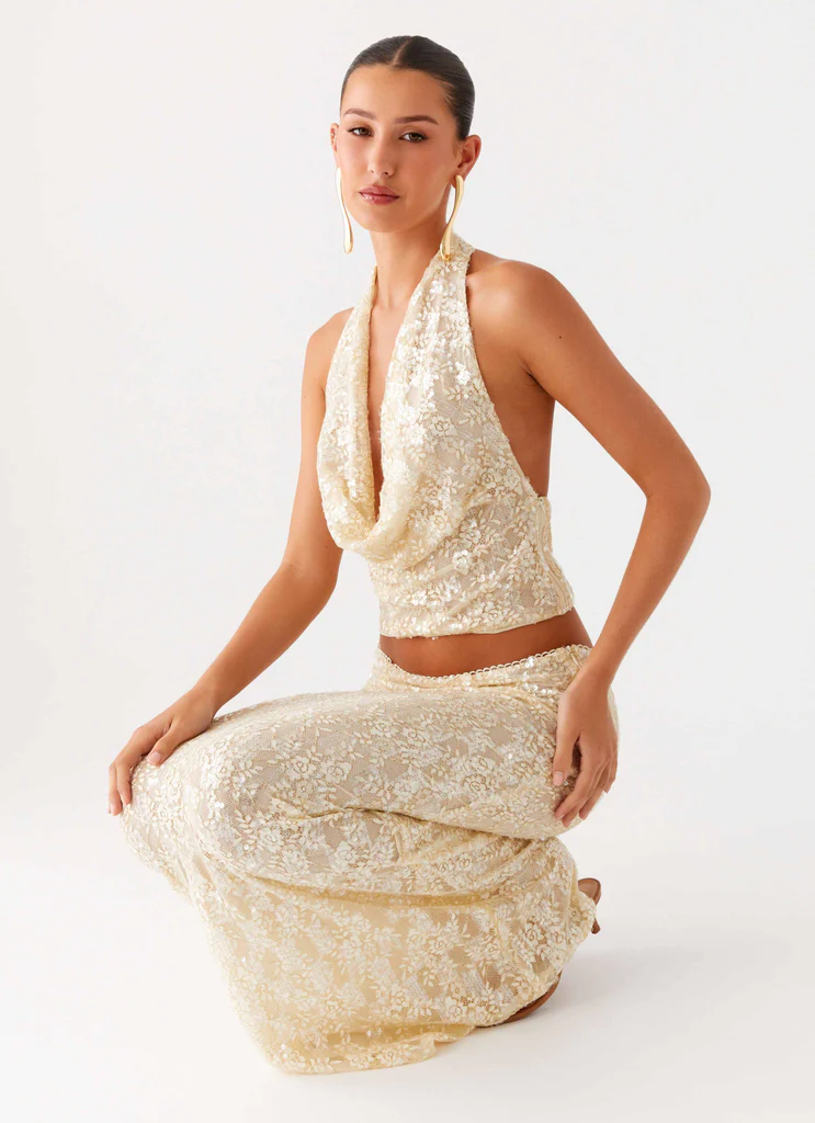 Bling It On Cowl Top - Avorio