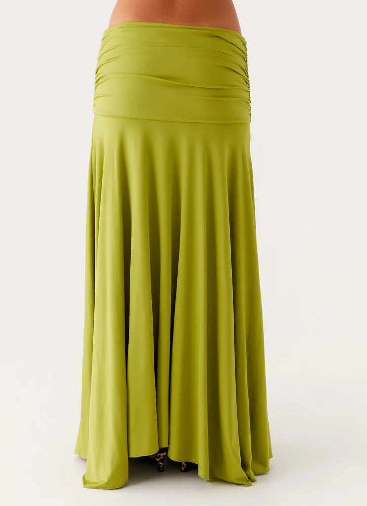 Skirt Maxi Ruched Liana - Verde