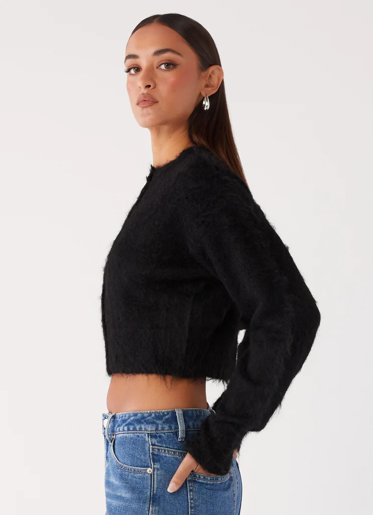 Cardigan aderente Reign - Nero