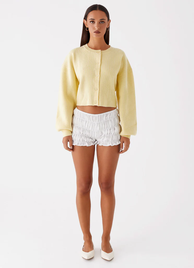 Cardigan Daphne in Maglia - Giallo Burro
