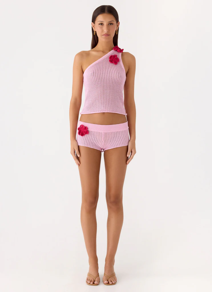 Top in pizzo Sunray Shine - Rosa