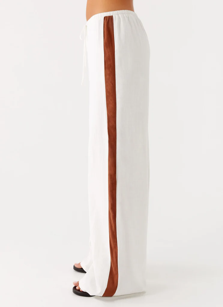 Pantaloni in Lino Dalida - Avorio