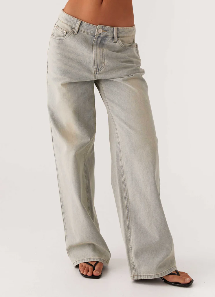 Jeans Denim Keanna a Vita Bassa - Vintage