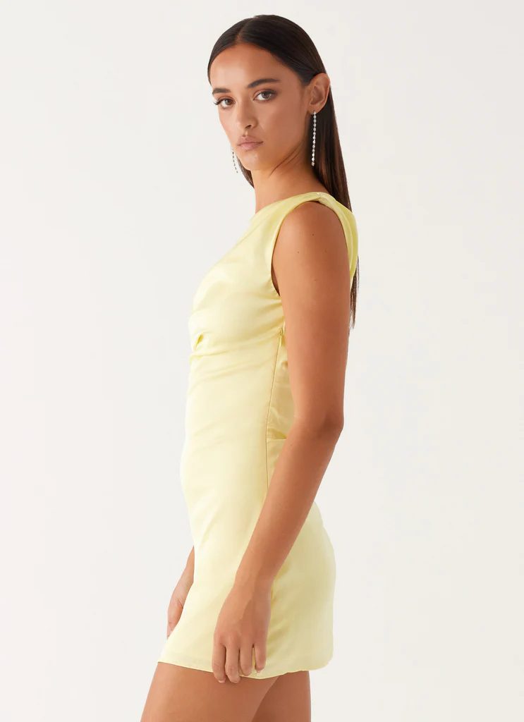 Vestito Mini in Seta Heart Of Glass - Giallo