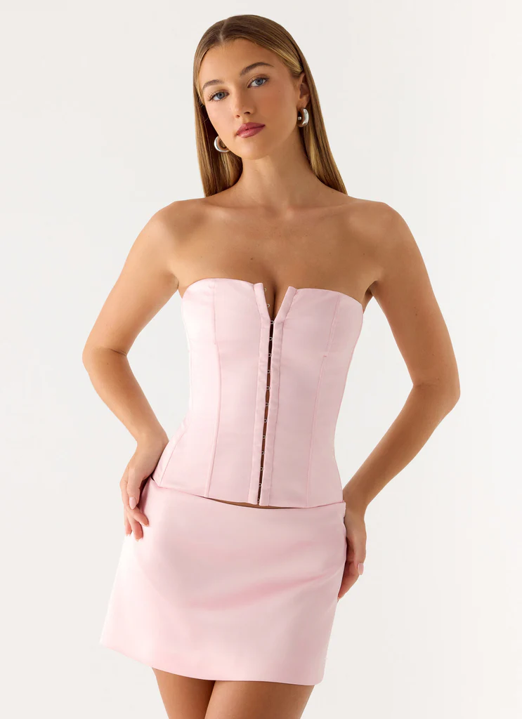 All My Ladies Mini Vestito a Vita Bassa - Rosa Petalo